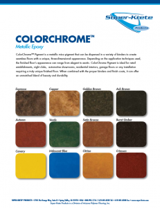 Arizona Polymer Flooring Color Chart