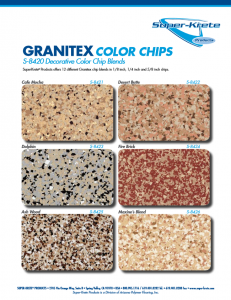 Granitex Color Chart